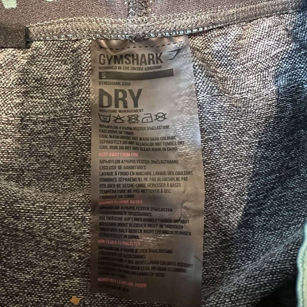 Gymshark Leggings Womens Small Gray Teal Dry Flex Low Rise Seamless Ankle Length - Picture 5 of 5